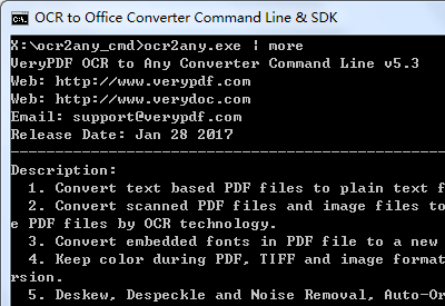 OCR to Office Converter Command Line