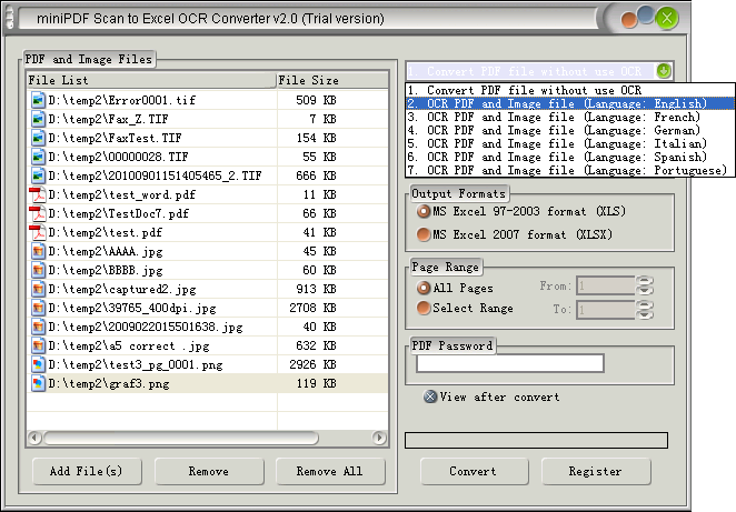 PGM to Spreadsheet OCR Converter